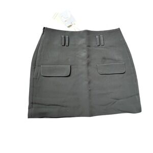 COMMENSE Mini Skirt Pockets‎ High Waist Career Wear Black Size S